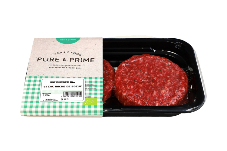 Pure & Prime Hamburger boeuf bio 2x160g